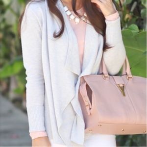 LOFT Merino Wool Blend Waterfall Cardigan